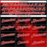 Personalized Red Black-White 3D Pattern Design Abstract Brush Stroke Performance T-Shirt Team Custom Name and Number