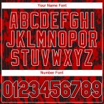 Personalized Red Black-White 3D Pattern Design Abstract Fluid Authentic Baseball Jersey Team Custom Name and Number