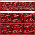 Personalized Red Black-White 3D Pattern Design Abstract Fluid Authentic Baseball Jersey Team Custom Name and Number