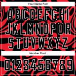 Personalized Red Black-White 3D Pattern Design Abstract Psychedelic Liquid Wave Authentic Basketball Jersey Team Custom Name and Number