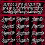 Personalized Red Black-White 3D Pattern Design Bomber Full-Snap Varsity Letterman Jacket Team Custom Name and Number