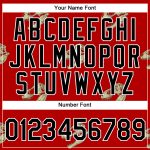 Personalized Red Black-White 3D Pattern Design Dinosaur Skull Performance T-Shirt Team Custom Name and Number