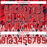 Personalized Red Black-White 3D Pattern Design Flame Authentic Baseball Jersey Team Custom Name and Number