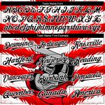 Personalized Red Black-White 3D Pattern Design Knight Hero Art Authentic Baseball Jersey Team Custom Name and Number