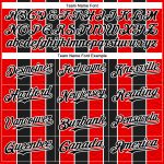 Personalized Red Black-White 3D Pattern Design Stripe Authentic Baseball Jersey Team Custom Name and Number