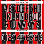 Personalized Red Black-White 3D Pattern Design Stripe Authentic Baseball Jersey Team Custom Name and Number