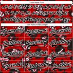 Personalized Red Black-White 3D Pattern Halloween Authentic Baseball Jersey