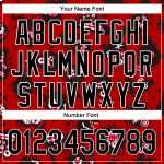 Personalized Red Black-White 3D Pattern Halloween Authentic Baseball Jersey