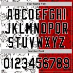 Personalized Red Black-White 3D Pattern Halloween Authentic Baseball Jersey Team Custom Name and Number