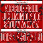 Personalized Red Black-White Abstract Fluid Sublimation Soccer Uniform Jersey