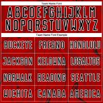 Personalized Red Black-White Abstract Fluid Sublimation Soccer Uniform Jersey Team Custom Name and Number