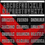 Personalized Red Black-White Arrow Shapes Sublimation Soccer Uniform Jersey Team Custom Name and Number