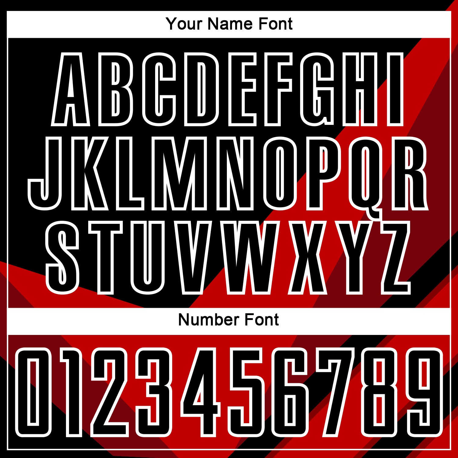 Personalized Red Black-White Arrow Shapes Sublimation Soccer Uniform Jersey Team Custom Name and Number Personalized Red Black-White Arrow Shapes Sublimation Soccer Uniform Jersey Team Custom Name and Number - Image 6