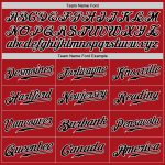 Personalized Red Black-White Authentic Baseball Jersey