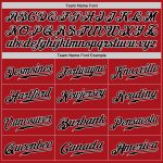 Personalized Red Black-White Authentic Baseball Jersey Team Custom Name and Number