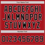 Personalized Red Black-White Authentic Baseball Jersey Team Custom Name and Number