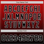 Personalized Red Black-White Authentic Fade Fashion Baseball Jersey Team Custom Name and Number