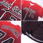 Personalized Red Black-White Authentic Fade Fashion Baseball Jersey Team Custom Name and Number