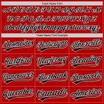 Personalized Red Black-White Authentic Throwback Baseball Jersey Team Custom Name and Number