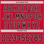 Personalized Red Black-White Authentic Throwback Basketball Jersey Team Custom Name and Number