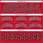 Personalized Red Black-White Authentic Throwback Basketball Shorts