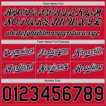 Personalized Red Black-White Authentic Throwback Basketball Shorts Team Custom Name and Number