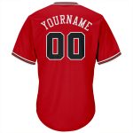 Personalized Red Black-White Authentic Throwback Rib-Knit Baseball Jersey Shirt