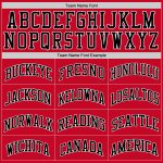 Personalized Red Black-White Authentic Throwback Rib-Knit Baseball Jersey Shirt