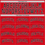 Personalized Red Black-White Authentic Throwback Rib-Knit Baseball Jersey Shirt Team Custom Name and Number