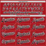 Personalized Red Black-White Bomber Full-Snap Varsity Letterman Jacket