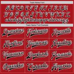 Personalized Red Black-White Bomber Full-Snap Varsity Letterman Jacket Team Custom Name and Number
