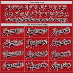 Personalized Red Black-White Bomber Full-Snap Varsity Letterman Two Tone Jacket