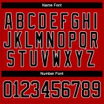 Personalized Red Black-White Christmas Santa Claus 3D Hockey Lace Neck Jersey