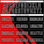 Personalized Red Black-White Curve Lines Sublimation Soccer Uniform Jersey Team Custom Name and Number
