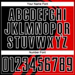 Personalized Red Black-White Curve Lines Sublimation Soccer Uniform Jersey Team Custom Name and Number