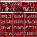 Personalized Red Black-White Geometric Pattern Sublimation Soccer Uniform Jersey Team Custom Name and Number