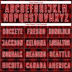 Personalized Red Black-White Geometric Shapes Sublimation Soccer Uniform Jersey Team Custom Name and Number