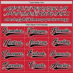 Personalized Red Black-White Hockey Jersey Team Custom Name and Number