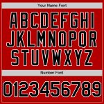 Personalized Red Black-White Line Authentic Baseball Jersey Team Custom Name and Number