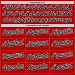 Personalized Red Black-White Line Authentic Baseball Jersey Team Custom Name and Number