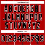 Personalized Red Black-White Lines Authentic City Edition Basketball Jersey Team Custom Name and Number