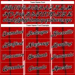 Personalized Red Black-White Lines Authentic City Edition Basketball Jersey Team Custom Name and Number