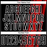 Personalized Red Black-White Lines Sublimation Soccer Uniform Jersey Team Custom Name and Number