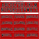 Personalized Red Black-White Long Sleeve Performance T-Shirt Team Custom Name and Number