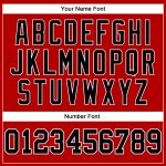 Personalized Red Black-White Long Sleeve Performance T-Shirt Team Custom Name and Number