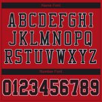 Personalized Red Black-White Mesh Authentic Football Jersey Team Custom Name and Number
