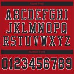 Personalized Red Black-White Mesh Authentic Football Jersey