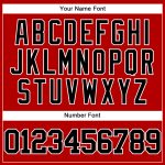 Personalized Red Black-White Mesh Authentic Throwback Baseball Jersey
