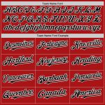 Personalized Red Black-White Mesh Authentic Throwback Baseball Jersey Team Custom Name and Number