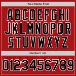 Personalized Red Black-White Mesh Authentic Throwback Baseball Jersey Team Custom Name and Number